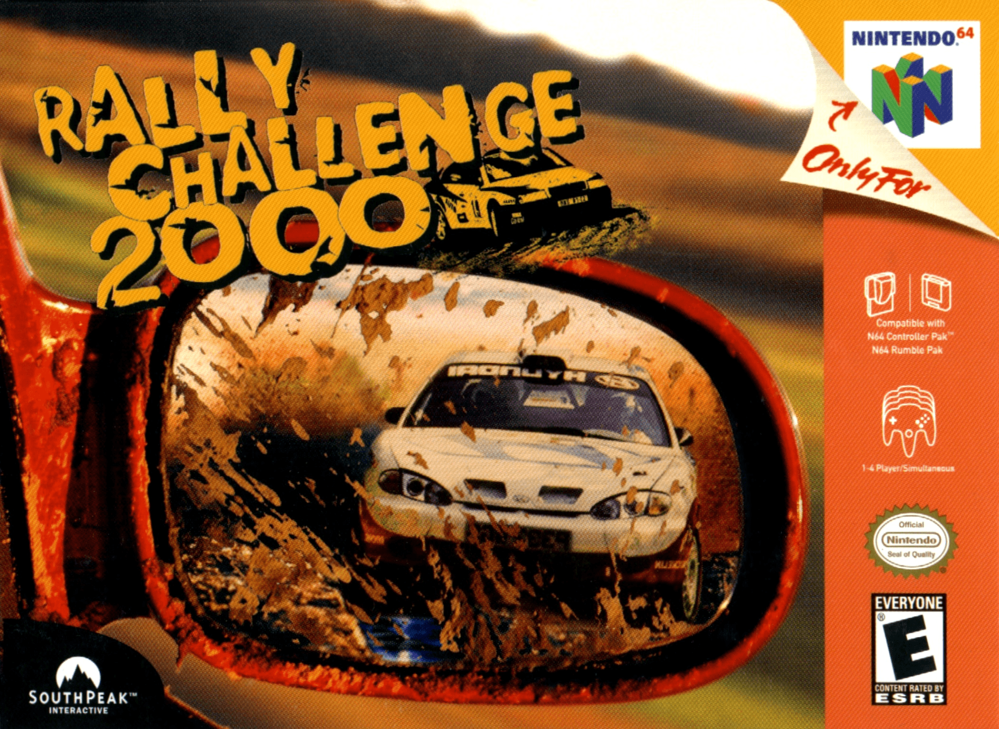 Rally Challenge 2000 box art for Nintendo 64